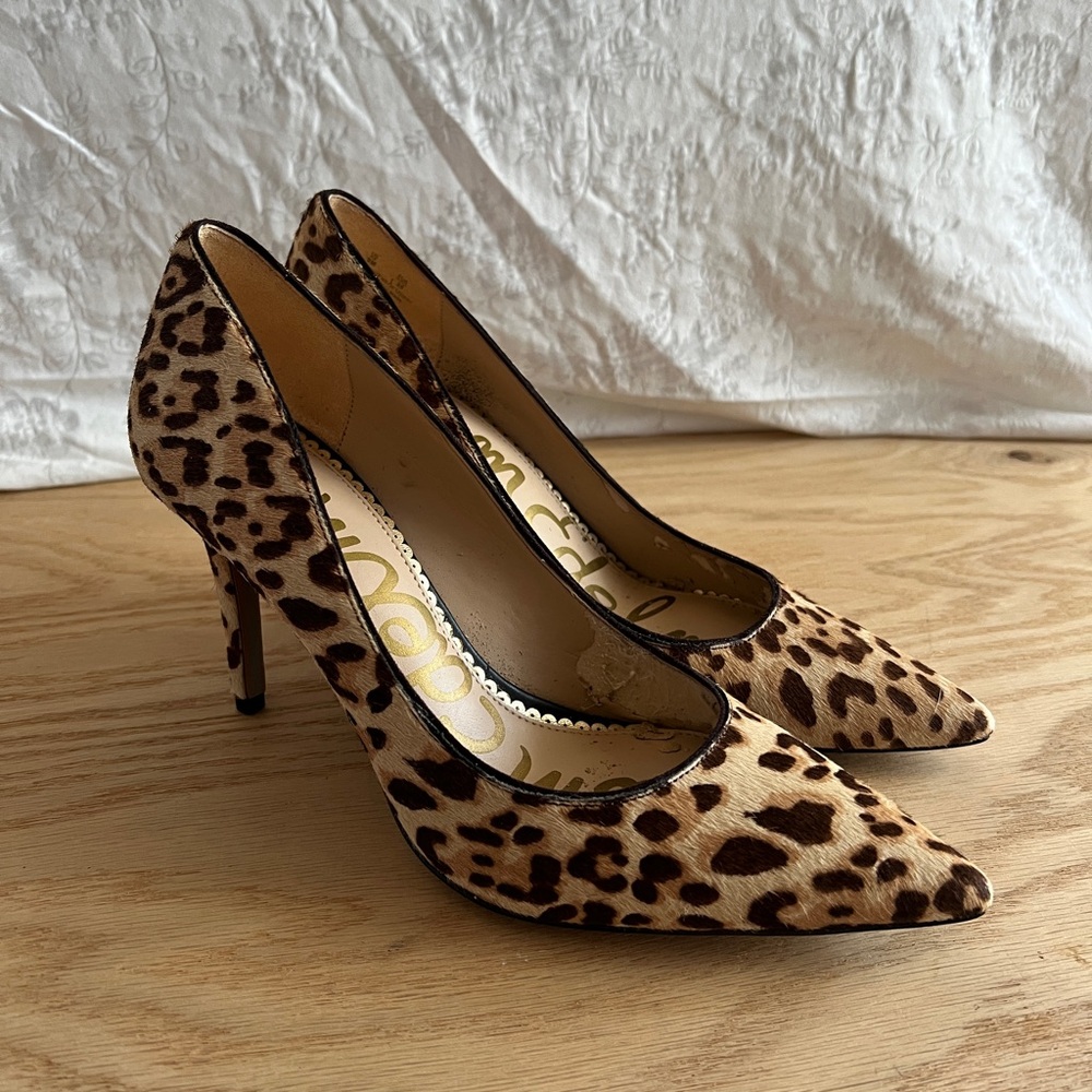 Sam Edelman Leopard Stiletto Heels, Women’s 8
